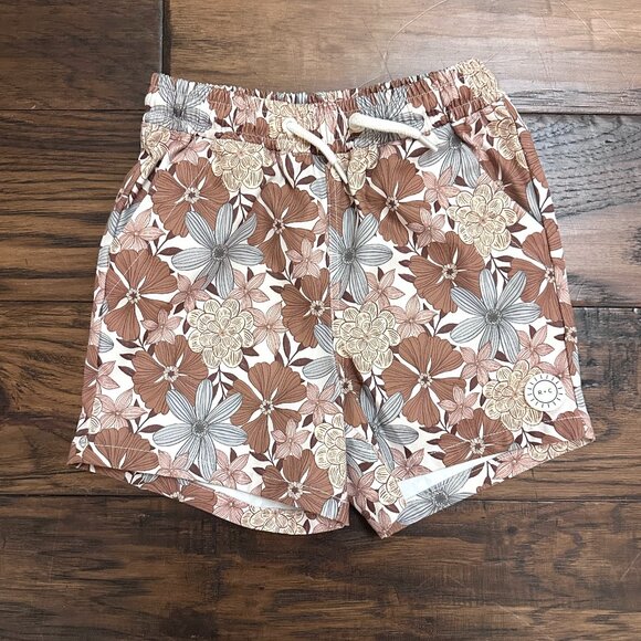 Rylee + Cru Boys' Tropical Flower Swim Trunks - Picture 1 of 4